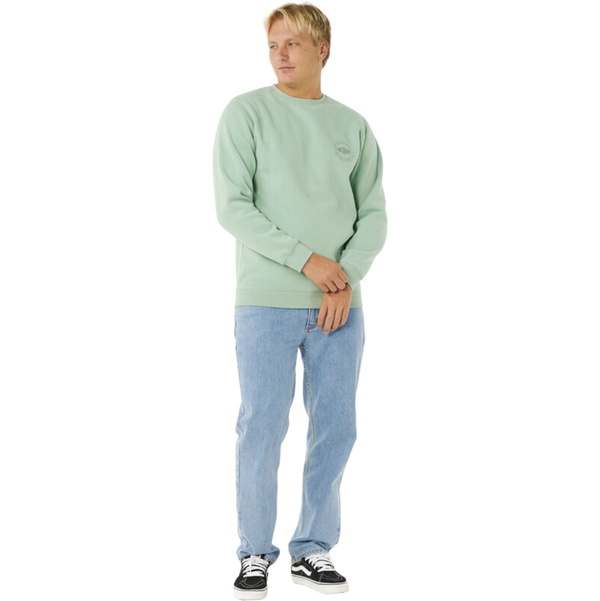 Camiseta Masculina Rip Curl Stapler Crew 2026 0AQMFL - Aloe